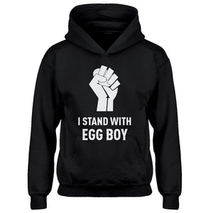 Youth I Stand with Egg Boy Kids Hoodie