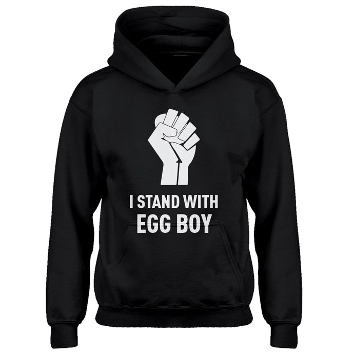 Youth I Stand with Egg Boy Kids Hoodie