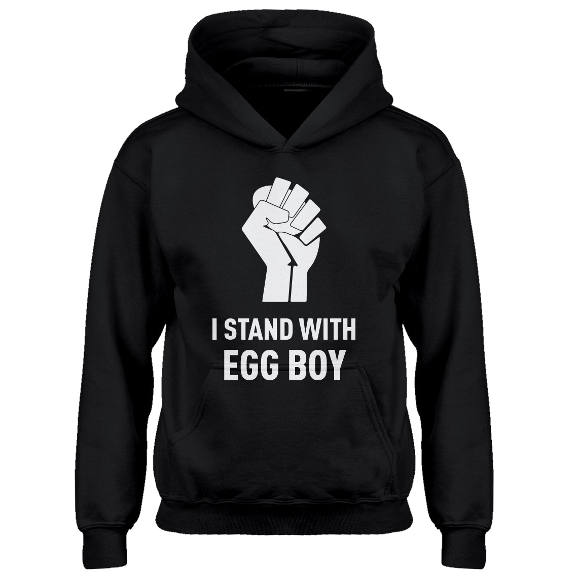 Youth I Stand with Egg Boy Kids Hoodie