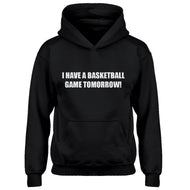 Youth Basketball Game Tomorrow Kids Hoodie