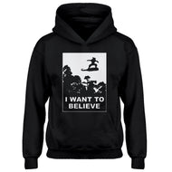 Youth I Want to Believe Nimbus Fighter Kids Hoodie