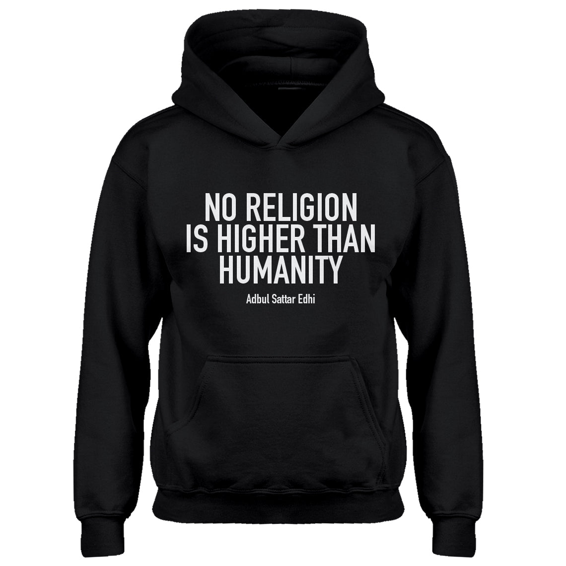Hoodie No Religion Higher than Humanity Kids Hoodie