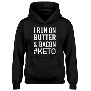 Hoodie I Run on Butter and Bacon Kids Hoodie