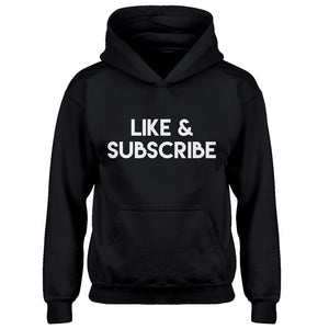 Youth Like and Subscribe Kids Hoodie
