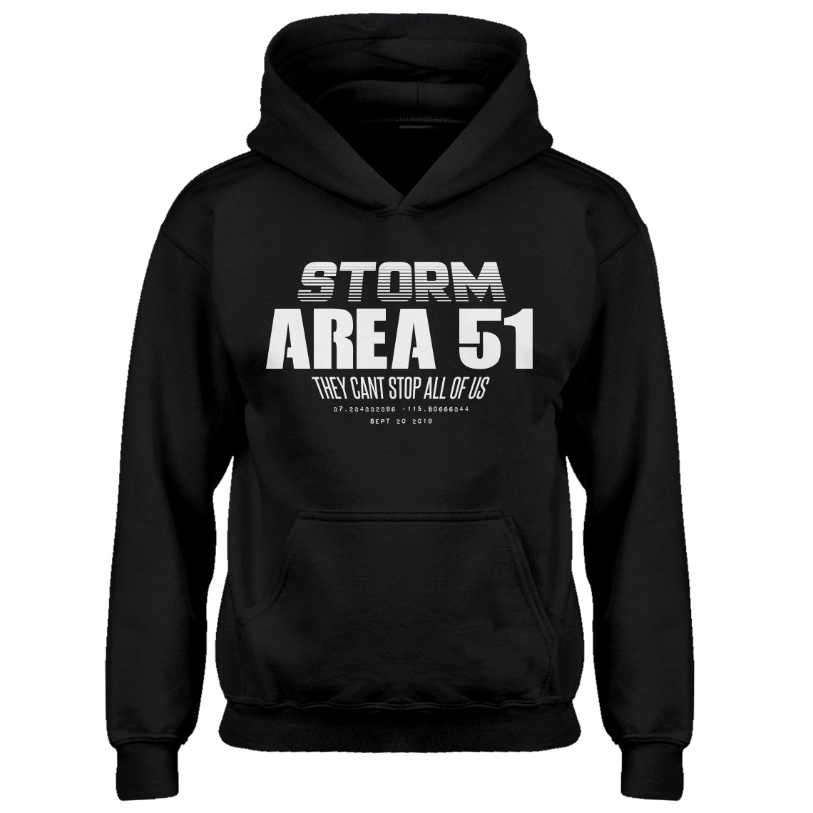Youth Storm Area 51 They Can't Stop Us All Kids Hoodie