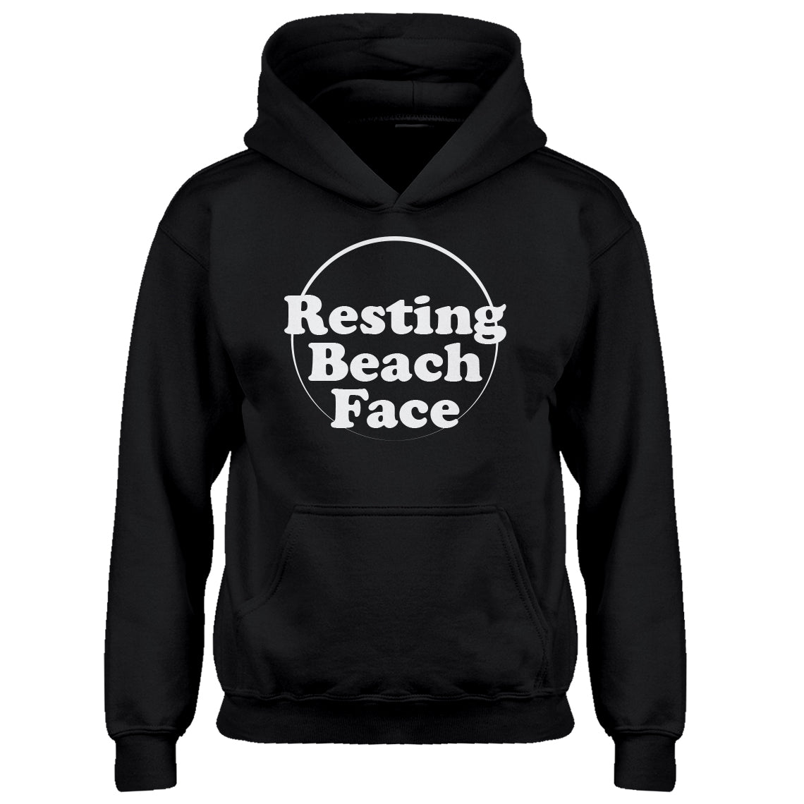 Youth Resting Beach Face Kids Hoodie