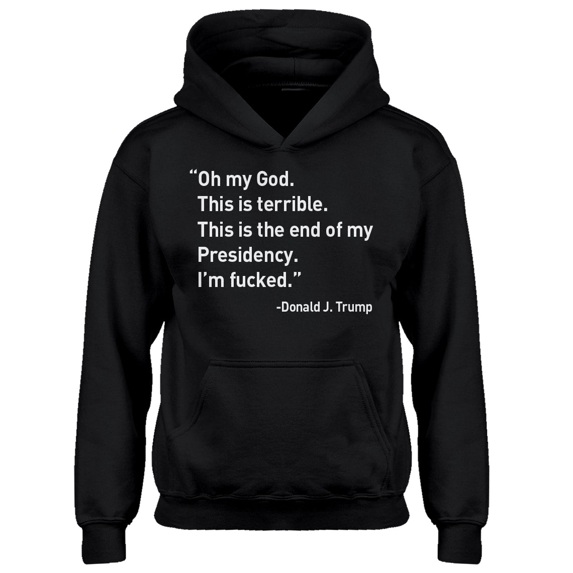 Youth This is the End of my Presidency Kids Hoodie