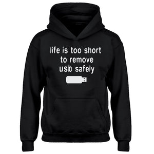 Hoodie Remove USB Safely Kids Hoodie