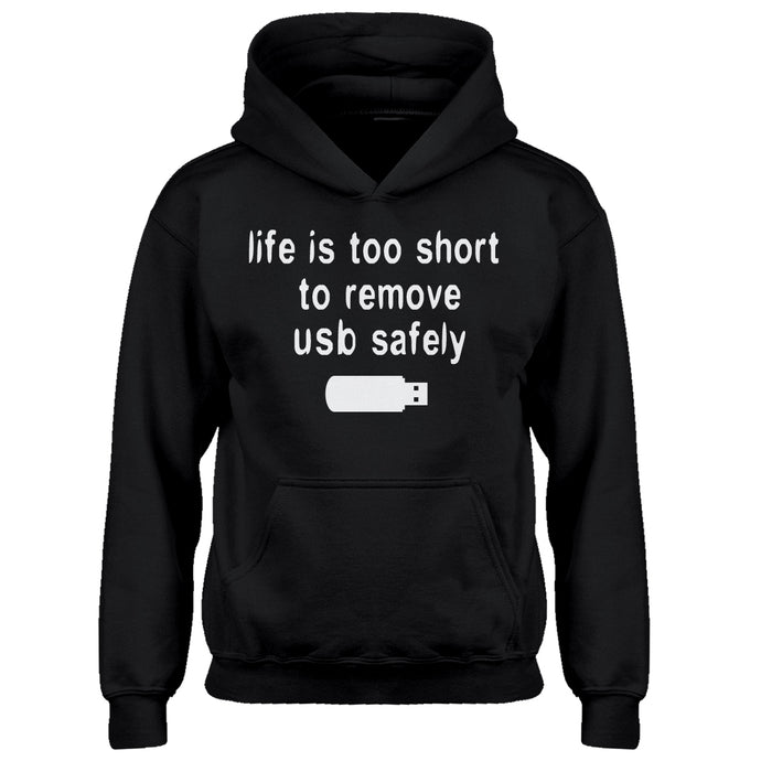 Hoodie Remove USB Safely Kids Hoodie