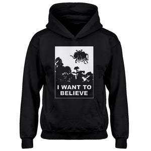Youth I Want to Believe Flying Spaghetti Monster Kids Hoodie