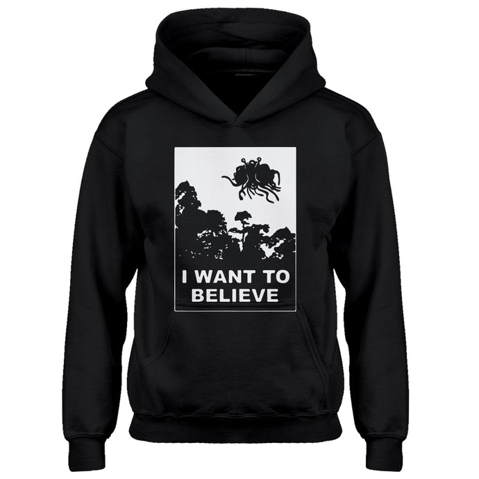 Youth I Want to Believe Flying Spaghetti Monster Kids Hoodie