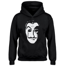 Youth Salvador Dali Face Heist Mask Kids Hoodie