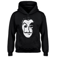 Youth Salvador Dali Face Heist Mask Kids Hoodie