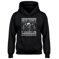 Hoodie Dear Santa It Wasn't Me Kids Hoodie