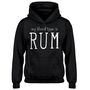 Youth My Blood Type is Rum Kids Hoodie