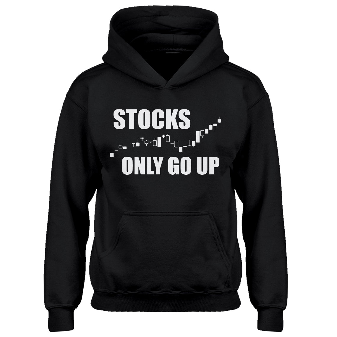 Youth STOCKS ONLY GO UP Kids Hoodie