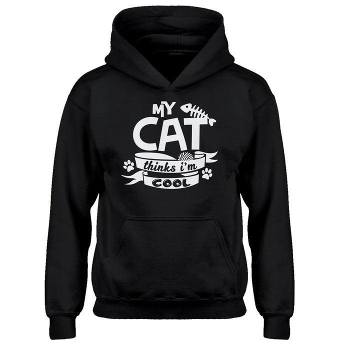 Youth My Cat Thinks I'm Cool Kids Hoodie