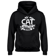 Youth My Cat Thinks I'm Cool Kids Hoodie