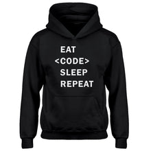 Hoodie Eat Code Sleep Repeat Kids Hoodie