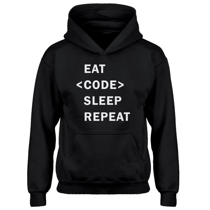 Hoodie Eat Code Sleep Repeat Kids Hoodie