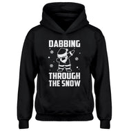 Youth Dabbing through the Snow Kids Hoodie