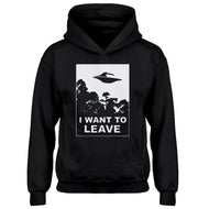 Youth I Want to Leave Kids Hoodie