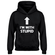 Youth I'm with Stupid Up Kids Hoodie