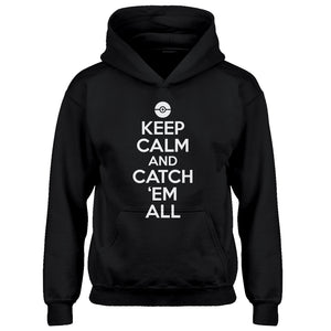 Hoodie Keep Calm and Catch em All! Kids Hoodie