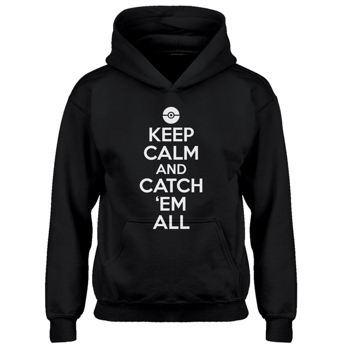 Hoodie Keep Calm and Catch em All! Kids Hoodie