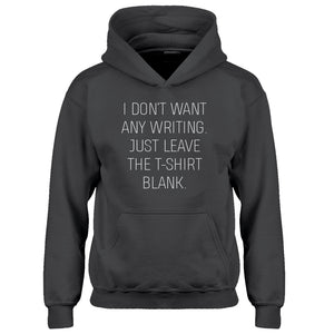 Hoodie Leave the Tshirt Blank Kids Hoodie