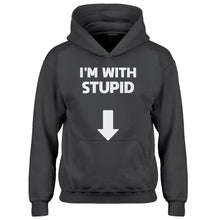 Youth I'm with Stupid Down Kids Hoodie