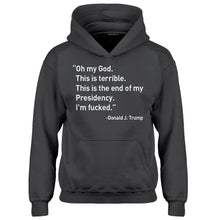 Youth This is the End of my Presidency Kids Hoodie