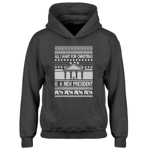 Hoodie All I Want for Christmas is a New President Kids Hoodie