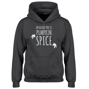 Youth My Blood Type is Pumpkin Spice Kids Hoodie