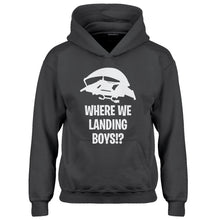 Youth Where We Landing Boys?! Kids Hoodie