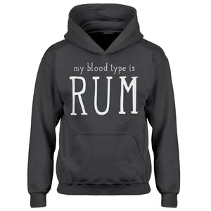 Youth My Blood Type is Rum Kids Hoodie