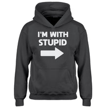 Youth I'm With Stupid Right Kids Hoodie