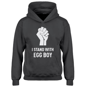 Youth I Stand with Egg Boy Kids Hoodie