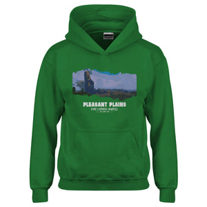 Youth Pleasant Plains Fine Lumber Sawmill Kids Hoodie