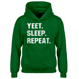 Youth Yeet Sleep Repeat Kids Hoodie