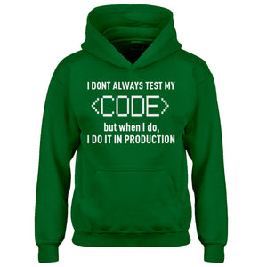 Hoodie I Dont Always Code Kids Hoodie