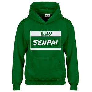 Hoodie Hello My Name is Senpai Kids Hoodie