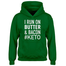 Hoodie I Run on Butter and Bacon Kids Hoodie