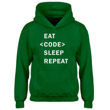 Hoodie Eat Code Sleep Repeat Kids Hoodie