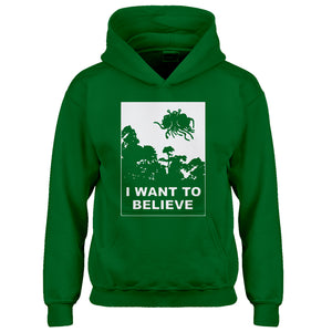 Youth I Want to Believe Flying Spaghetti Monster Kids Hoodie