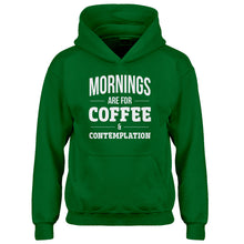 Youth Mornings are for Coffee and Contemplation Kids Hoodie