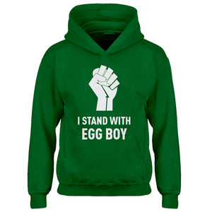 Youth I Stand with Egg Boy Kids Hoodie