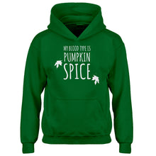 Youth My Blood Type is Pumpkin Spice Kids Hoodie