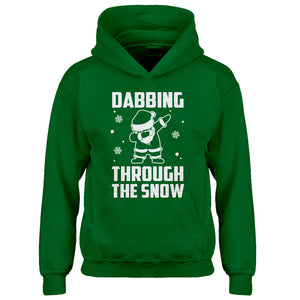 Youth Dabbing through the Snow Kids Hoodie