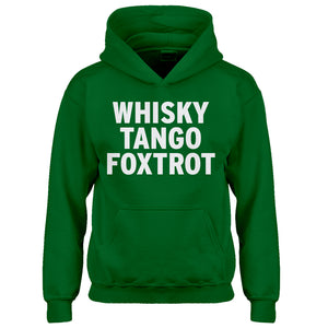 Youth WHISKY TANGO FOXTROT Kids Hoodie